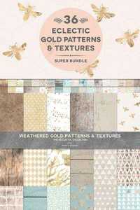 36 Gold & Weathered Texture Bundle