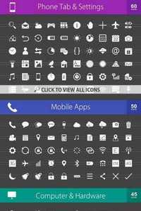 1000+ Glyph Inverted Icons