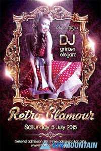 Retro Glamour 2 Flyer PSD Template + Facebook Cover