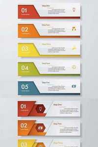 Clean Number Banners Templates