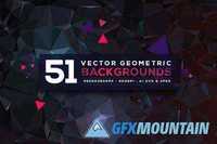 51 Vector Geometric Backgrounds V.4