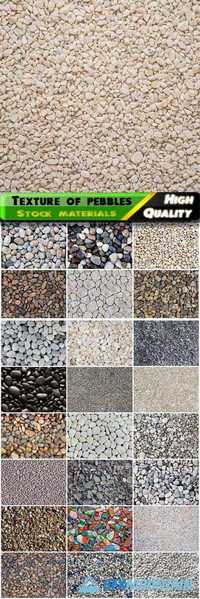 Texture of pebbles stones and gravel Stock images