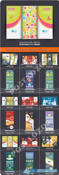 Business brochure and advertising roll-Up banner vector 2