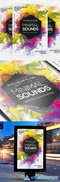 Flyer Template - Minimal Sounds + Facebook Cover
