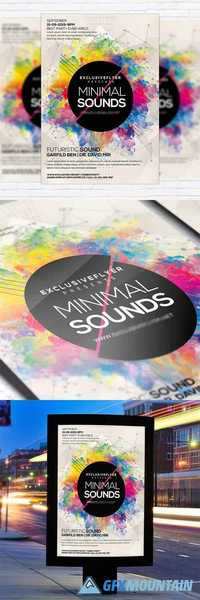 Flyer Template - Minimal Sounds Vol.2 + Facebook Cover