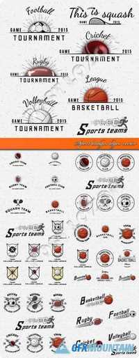 Sport badges logos vector