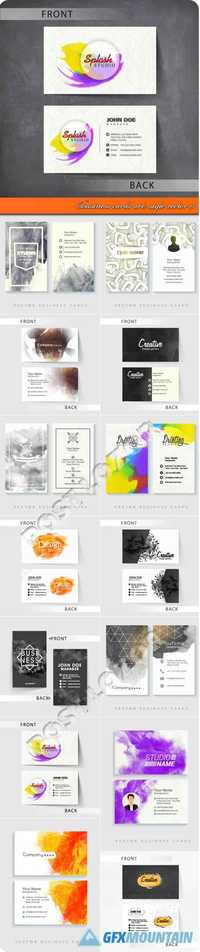 Business cards art style vector