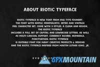 Riotic Typeface + Bonus