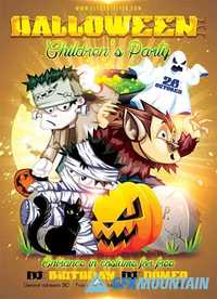Halloween-Children’s party Flyer PSD Template + Facebook Cover