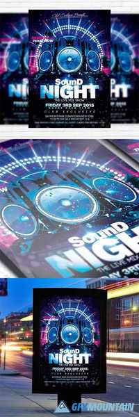 Flyer Template - Sound Night + Facebook Cover
