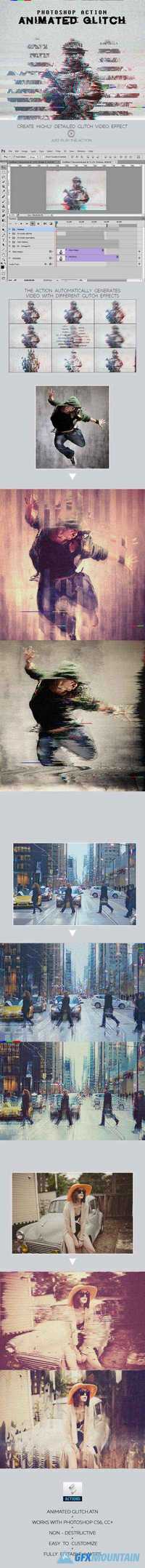 GraphicRiver - Glitch Photoshop Action 12811041