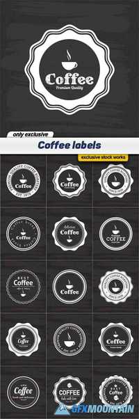 Coffee labels - 15 EPS