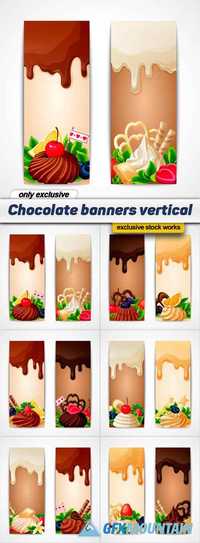Chocolate banners vertical - 6 EPS