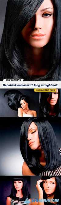 Beautiful woman with long straight hair - 5 UHQ JPEG