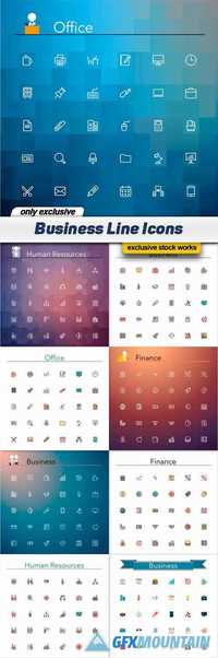 Business Line Icons - 9 EPS