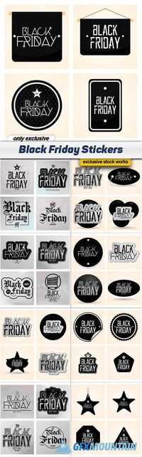Black Friday Stickers - 9 EPS