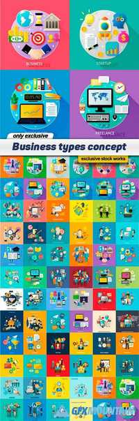 Business types concept - 17 EPS
