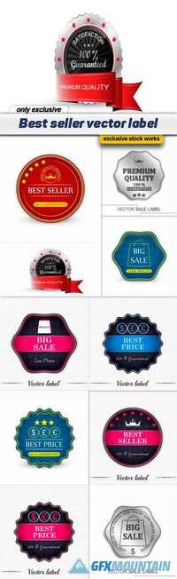 Best seller vector label - 10 EPS