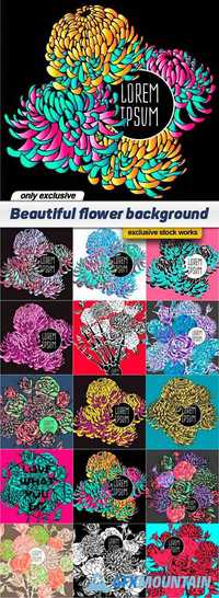 Beautiful flower background - 15 EPS