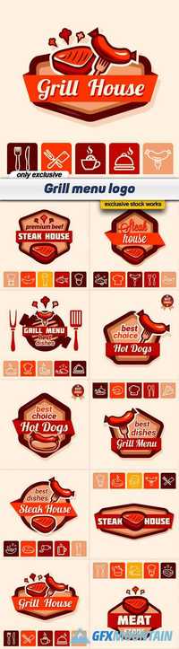 Grill menu logo - 10 EPS