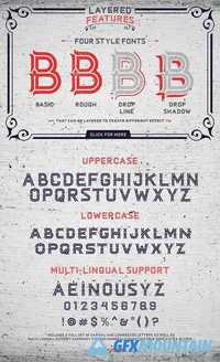 Dacota Layered Typeface + Extras