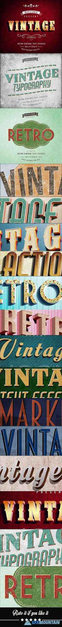 Graphicriver 14 Retro / Vintage Text Effects V.2 12821635