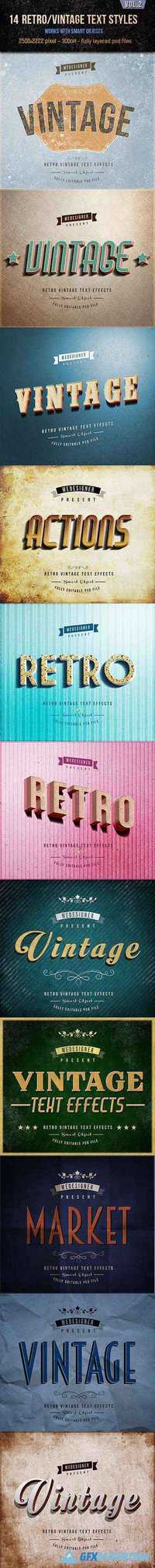 Graphicriver 14 Retro / Vintage Text Effects V.2 12821635