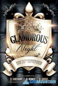 Glamorous Night Flyer PSD Template + Facebook Cover