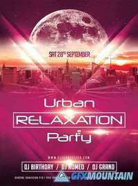 Urban Relaxation Party Flyer PSD Template + Facebook Cover