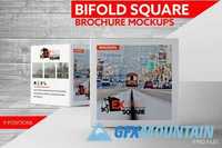 Bifold Square Brochure Mockups 374497