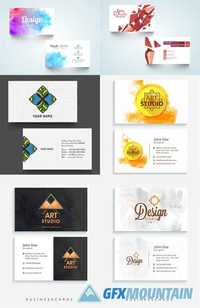 Creative horizontal business card - Vectors