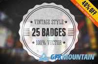 Vintage Vector Badges Bundle Volume 1