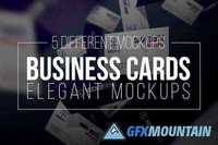 Business Cards - 5 Elegant Mockups