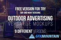 Outdoor Ad Billboard - 9 Mockups