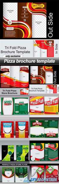 Pizza brochure template - 10 EPS