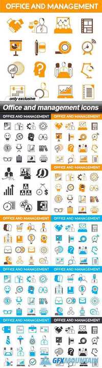 Office and management icons - 10 EPS