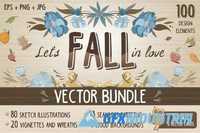 Vintage Fall Vector Bundle + Bonus 345902