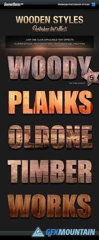 Various Text Effects Vol.3 - Wooden Styles 13080634