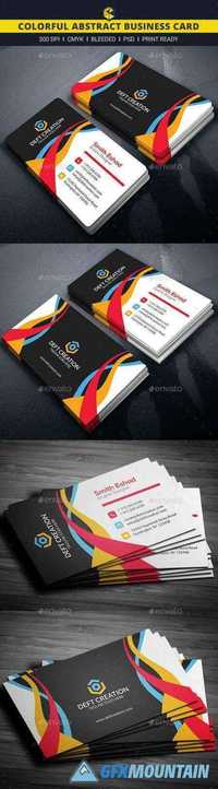 Colorful Abstract Business Card 12612421