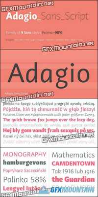 Adagio Sans Script Font Family