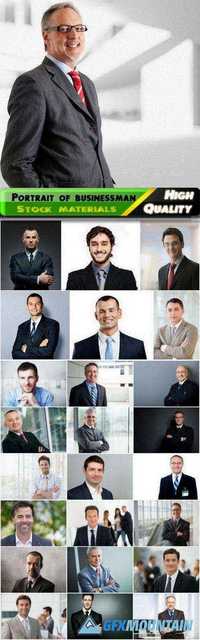 Portrait of successful and purposeful young adult businessman Stock images