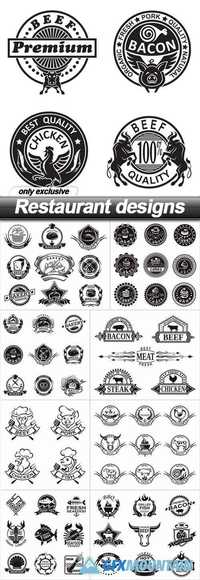 Restaurant designs - 9 EPS