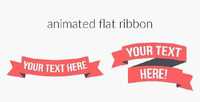 Animated Flat Ribbon 12881502