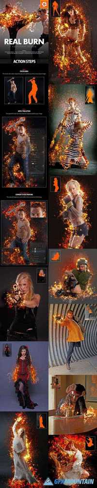 Real Burn Photoshop Action 13093035