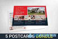 5 Real Estate Postcards Bundle 391828