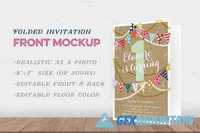 Folded Invitation Front Mockup 389289