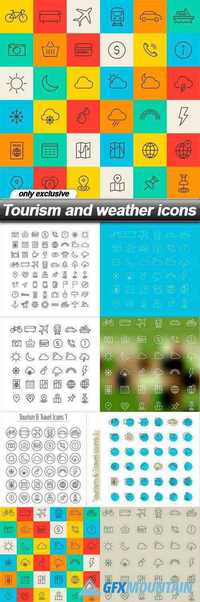 Tourism and weather icons - 8 EPS