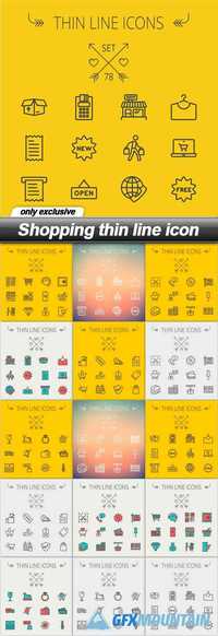 Shopping thin line icon - 15 EPS