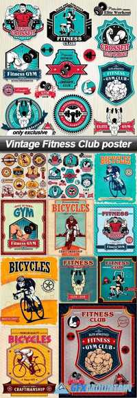 Vintage Fitness Club poster - 11 EPS