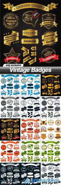 Vintage Badges - 15 EPS